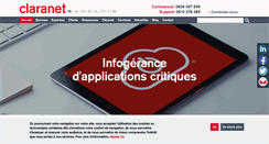 Desktop Screenshot of claranet.fr