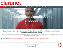 Tablet Screenshot of claranet.fr